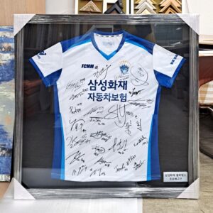 삼성 블루팡스 프로배구단 선수 사인 유니폼 블랙 관액자